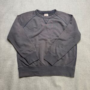 The Real McCoy’s Loopwheel Double V Sweatshirt Men's M Navy Faded 100% Cotton